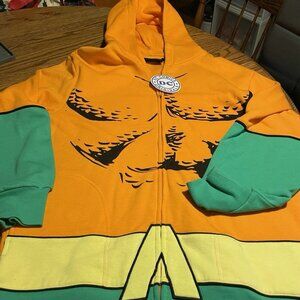 Aquaman DC Comics Zip Up Hoodie Mens Small